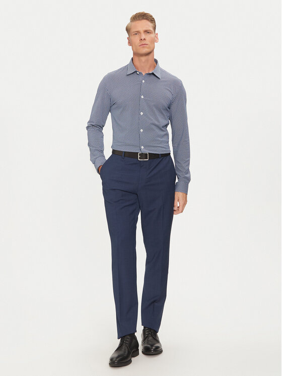 BOSS Boss Košulja Roan 50522091 Plava Slim Fit