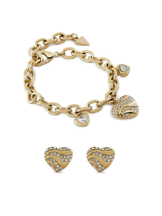 Set brățară și cercei Guess JUBS04 691JW Auriu