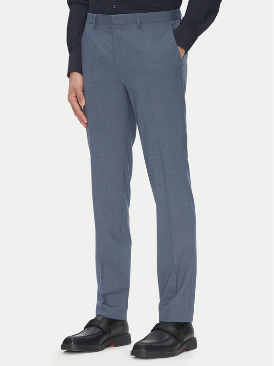 HUGO HUGO Obleka Arti-Hesten253X 50545457 Modra Extra Slim Fit