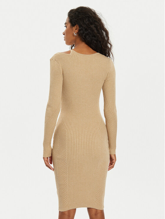 Guess Guess Трикотажна сукня Vanessa W4BK24 Z3I22 Бежевий Regular Fit