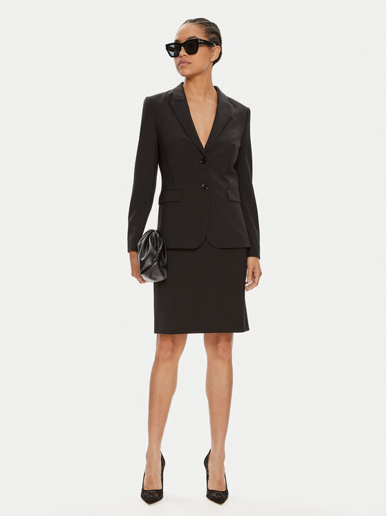 BOSS Boss Švarkas Juleah 50490035 Juoda Regular Fit