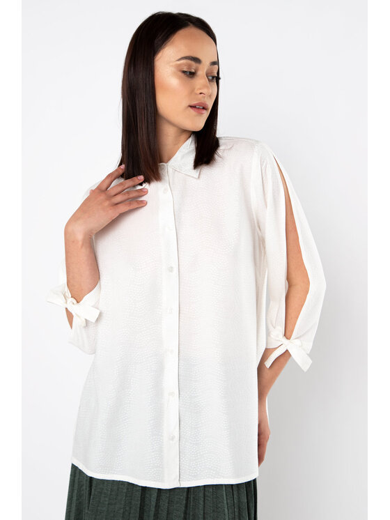 QUIOSQUE QUIOSQUE Halenka AMBER TUNIQUE Bílá Regular Fit