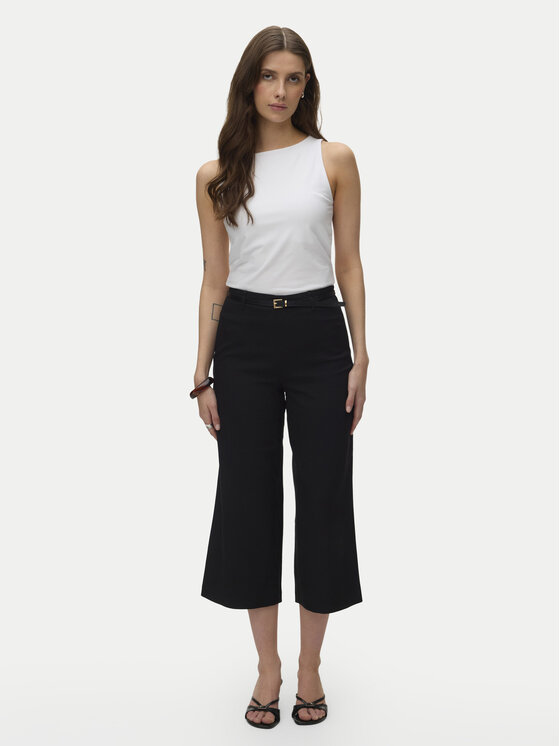 Vero Moda Vero Moda Kalhoty culottes Elma 10339926 Černá Wide Leg