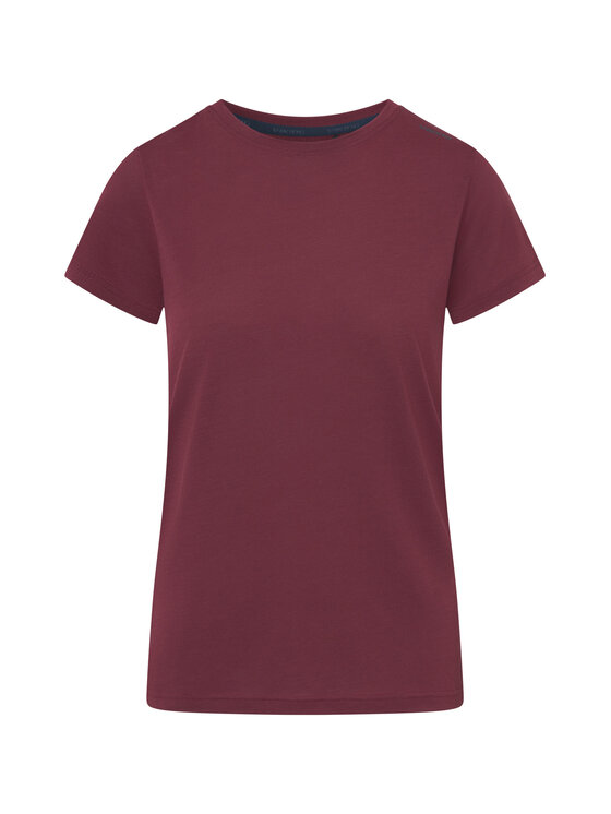 Viking Viking T-Shirt Salen Lady Merino Bordowy Regular Fit