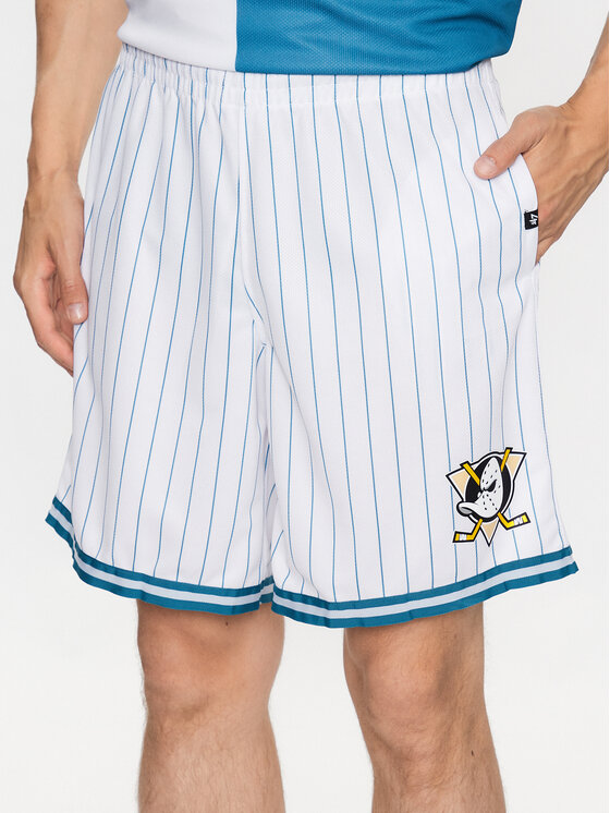 47 Brand Športne Kratke Hlače Anaheim Ducks Pinstriped 47 Grafton Shorts Bela Regular Fit