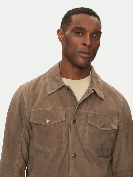 JOOP! Jeans JOOP! Jeans Geacă de piele 15 Georg 80000766 Bej Regular Fit