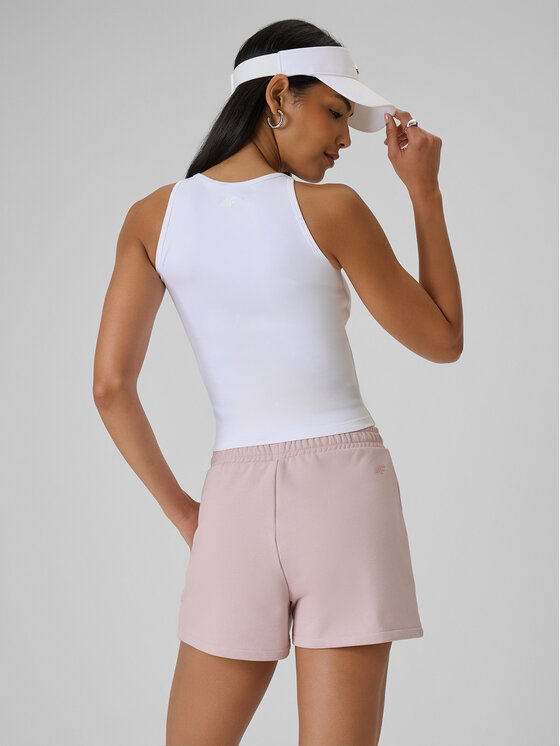 4F 4F Tank top ESSENTIAL 4 Biały Slim Fit