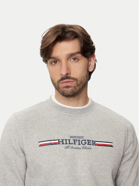 Tommy Hilfiger Tommy Hilfiger Суитшърт MW0MW35530 Сив Regular Fit