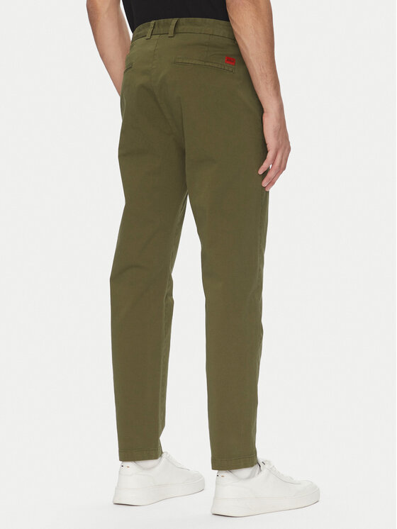 HUGO HUGO Chino nohavice 50530886 Zelená Slim Fit