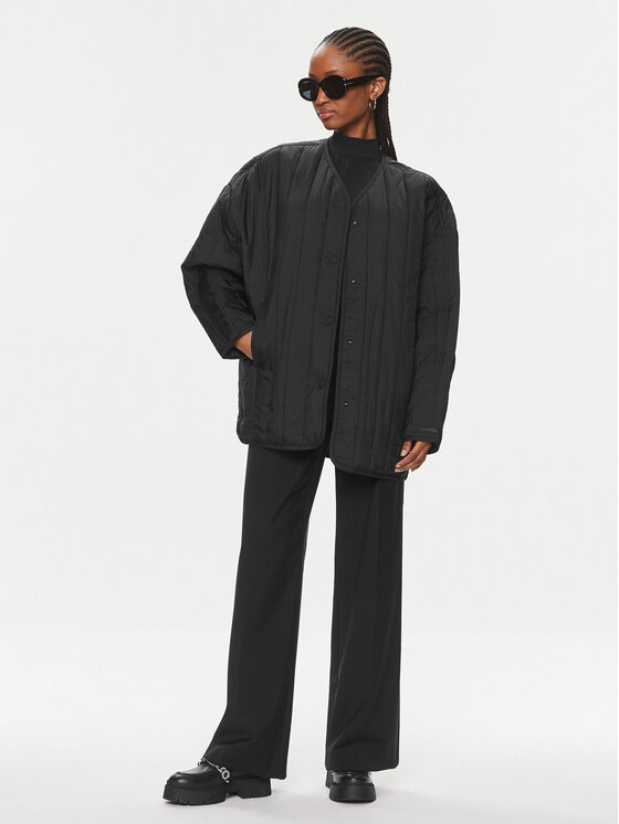 Calvin Klein Calvin Klein Demisezoninė striukė Vertical K20K206766 Juoda Oversize