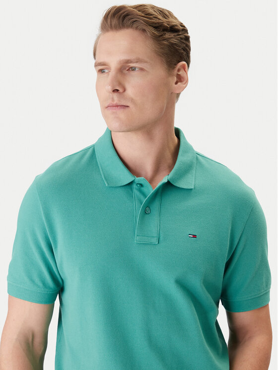 Tommy Jeans Tommy Jeans Polo marškinėliai DM0DM22711 Žalia Regular Fit
