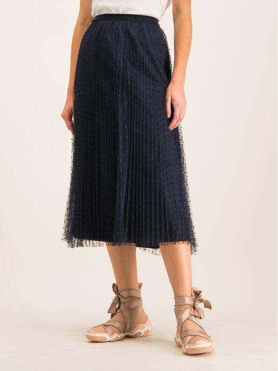 Red Valentino Red Valentino Plesirana suknja SR3RAC20 Tamnoplava Regular Fit