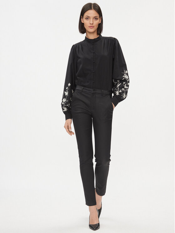 Vila Vila Риза 14090057 Черен Regular Fit