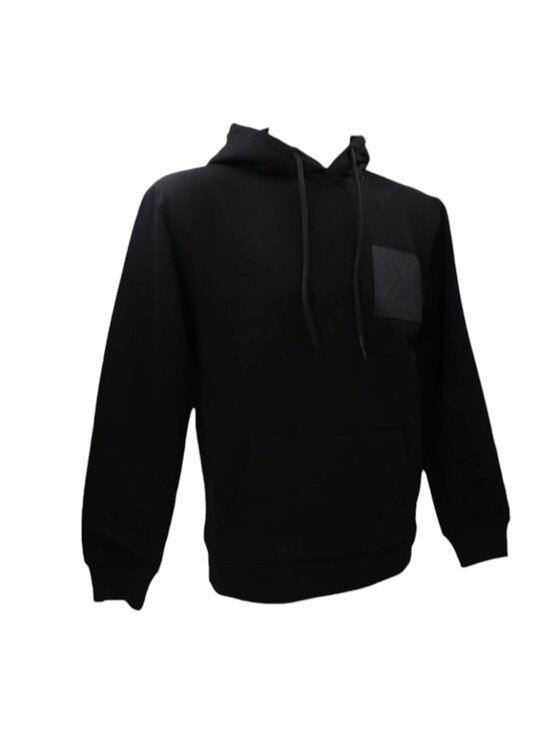 Richmond X Richmond X Felpa felpa uomo di colore nero con cappuccio Nero Regular Fit
