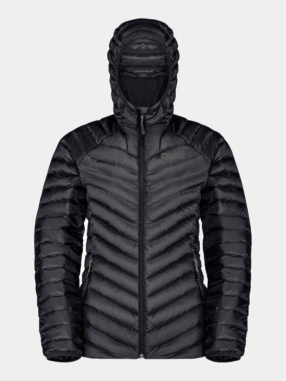 Jack Wolfskin Jack Wolfskin Kurtka puchowa Passamani Down Hoody 1207101 Czarny Regular Fit