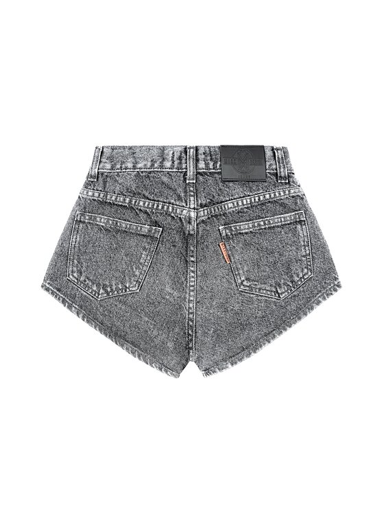 MissDenim MissDenim Szorty jeansowe High Waist Szary Regular Fit