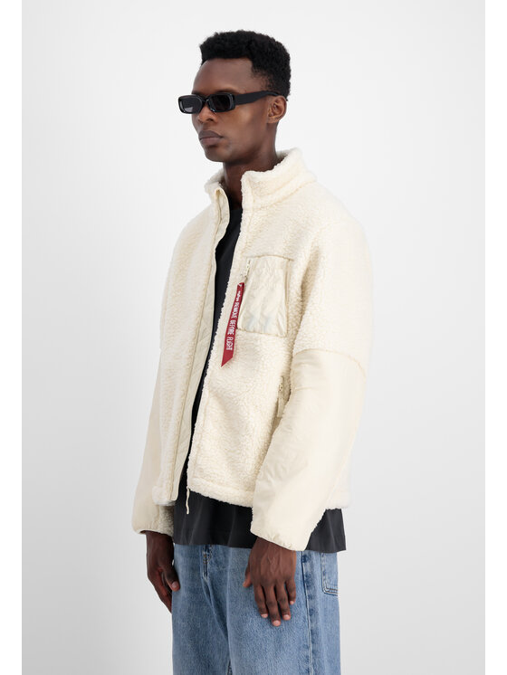 Alpha Industries Alpha Industries Kurtka outdoor Sherpa Zip-Jacket Biały Regular Fit