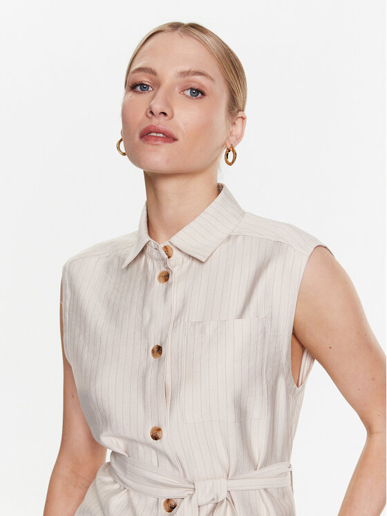 Moss Copenhagen Moss Copenhagen Bluzka Joanita 17335 Beżowy Regular Fit