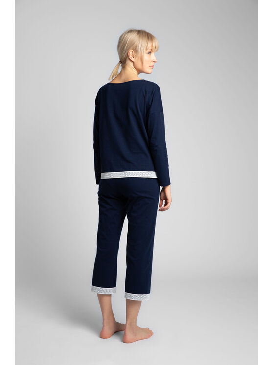 LaLupa LaLupa Piżama LA142 Granatowy Comfort Fit