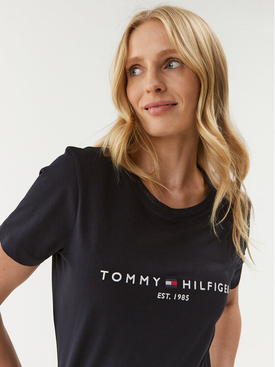 Tommy Hilfiger Tommy Hilfiger Póló Heritage C-Nk WW0WW31999 Sötétkék Regular Fit