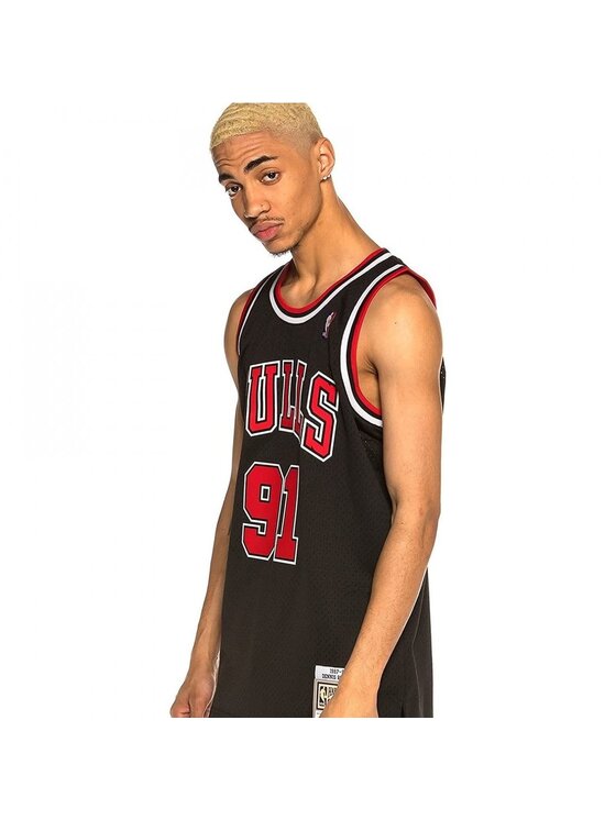 Mitchell & Ness Mitchell & Ness Tank top NBA SWINGMAN ALTERNATE JERSEY BULLS 97 DENNIS RODMAN Černá Regular Fit