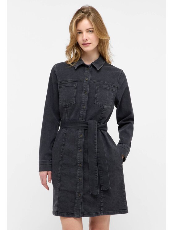 Mustang Mustang Sukienka codzienna Style Elmira Dress Czarny Regular Fit