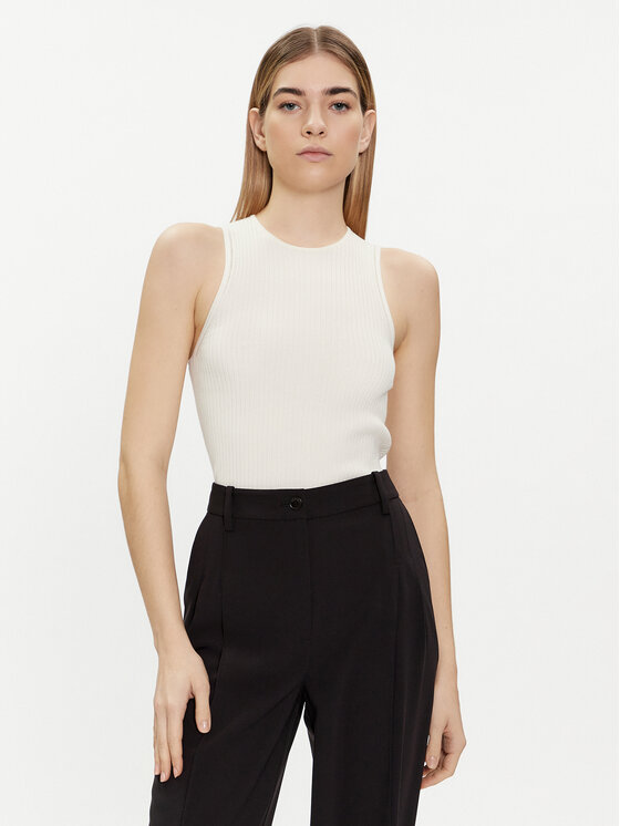 Calvin Klein Calvin Klein Top K20K206506 Bijela Slim Fit