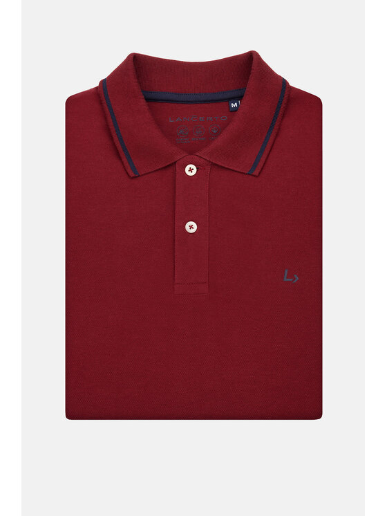 Lancerto Lancerto Polo Morty PO073124000019 Bordowy Regular Fit