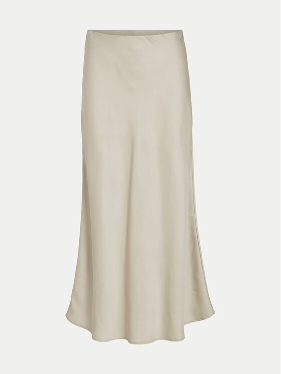 Vila Vila Midi sijonas Elliette 14084182 Smėlio Regular Fit