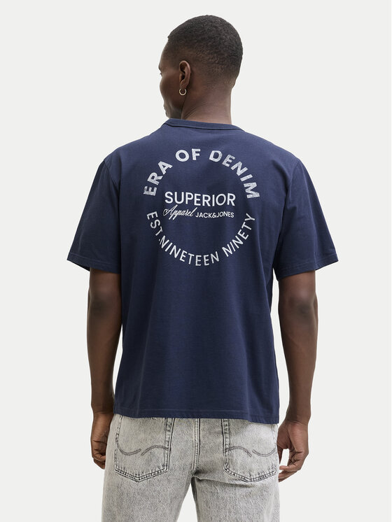 Jack & Jones T-Shirt Edover 12288005 Granatowy Regular Fit