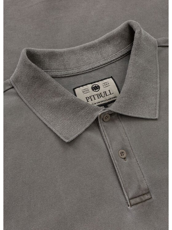 PITBULL PITBULL Polo Pique SMALL LOGO Brązowy Regular Fit