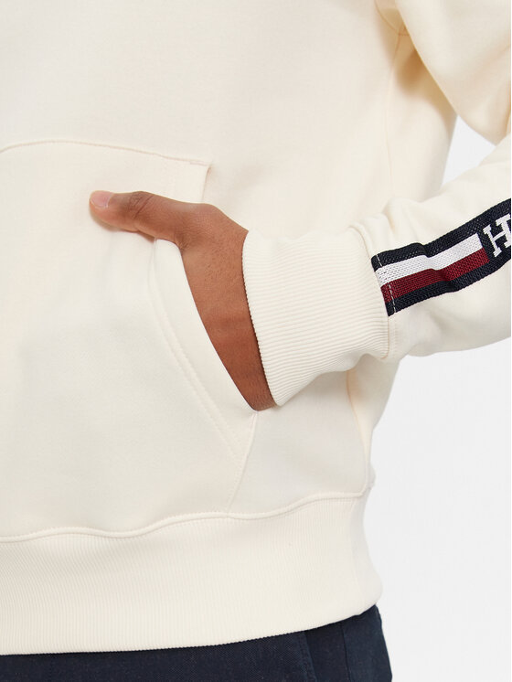 Tommy Hilfiger Tommy Hilfiger Bluza Global Stripe MW0MW33659 Beżowy Regular Fit