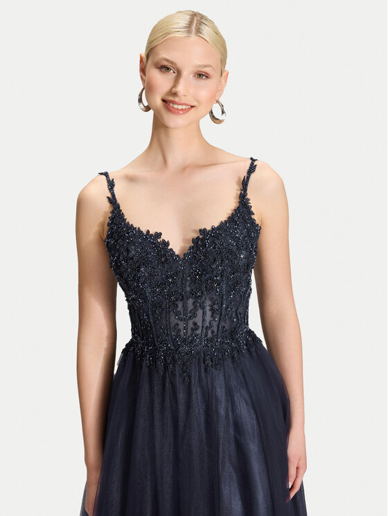 Hey Kyla Hey Kyla Večerna obleka 5AK025HK Mornarsko modra Regular Fit