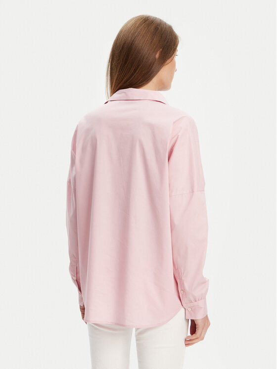 United Colors Of Benetton United Colors Of Benetton Košile 54KXDQ0B2 Růžová Oversize
