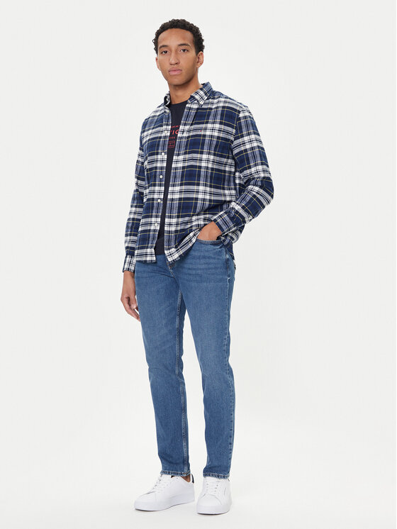Tommy Hilfiger Tommy Hilfiger Košile Hero MW0MW41345 Tmavomodrá Regular Fit