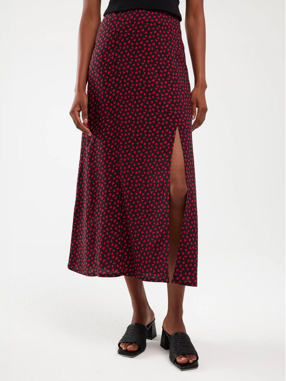 BIG STAR BIG STAR Spódnica midi DELUNI_906_120 Czarny Classic Fit
