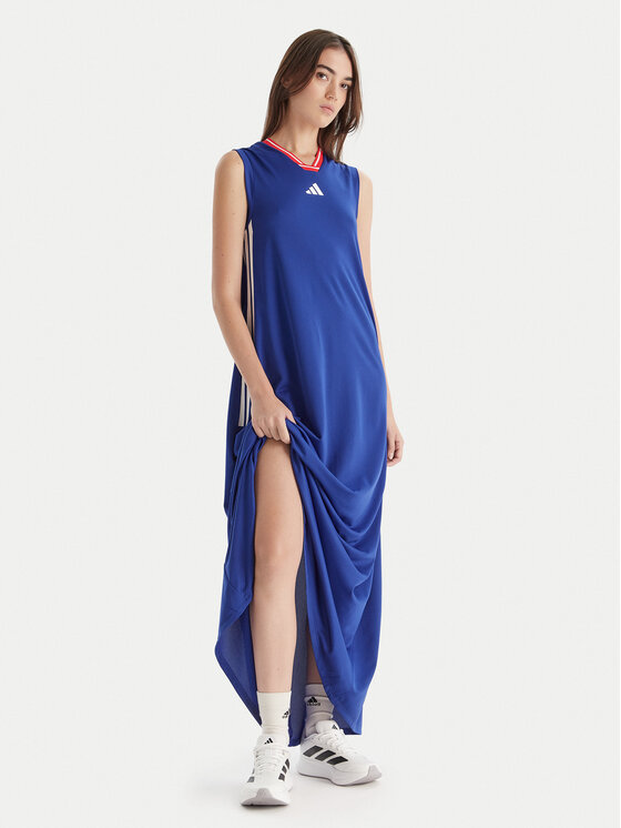adidas adidas Ежедневна рокля Tiro Cut 3-Stripes Soft Mesh JW6819 Син Regular Fit
