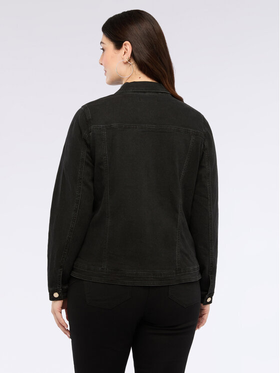 Fiorella Rubino Fiorella Rubino Kurtka jeansowa R502T001244N033 Czarny Regular Fit
