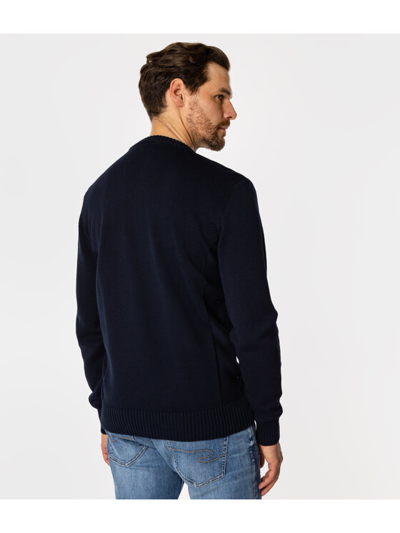 Lee Cooper Lee Cooper Sweter ANDY ORGANIC Granatowy Regular Fit