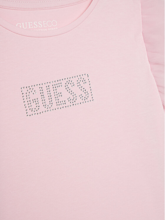 Guess Guess T-Shirt J5RI17 K6YW4 Różowy Regular Fit