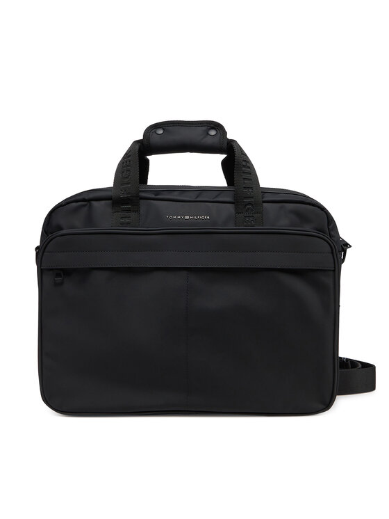 Geantă pentru laptop Tommy Hilfiger Th Repreve Computer Bag AM0AM13186 Negru