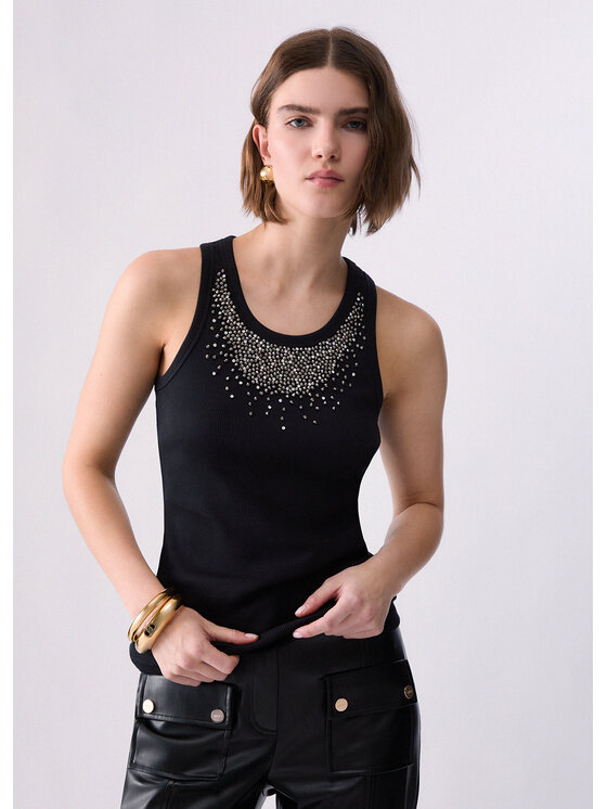 Liu Jo Liu Jo Top WF6408J4822L9476 Czarny Regular Fit