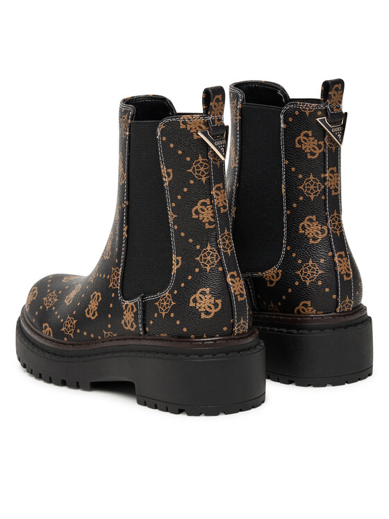 Guess Guess Kotníková obuv s elastickým prvkem FLTLNA FAL10 Hnědá