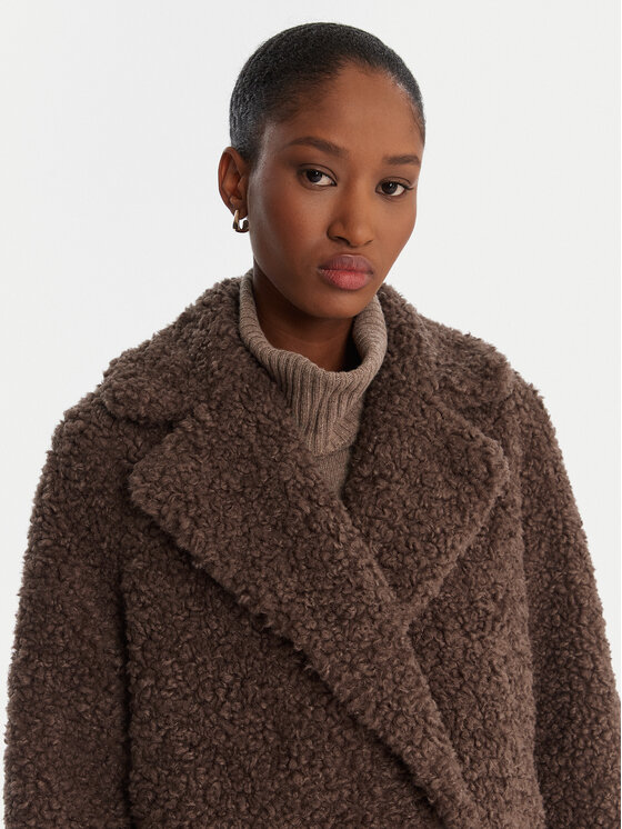 Bomboogie Bomboogie Cappotto in shearling CW360STSFC5 Marrone Regular Fit