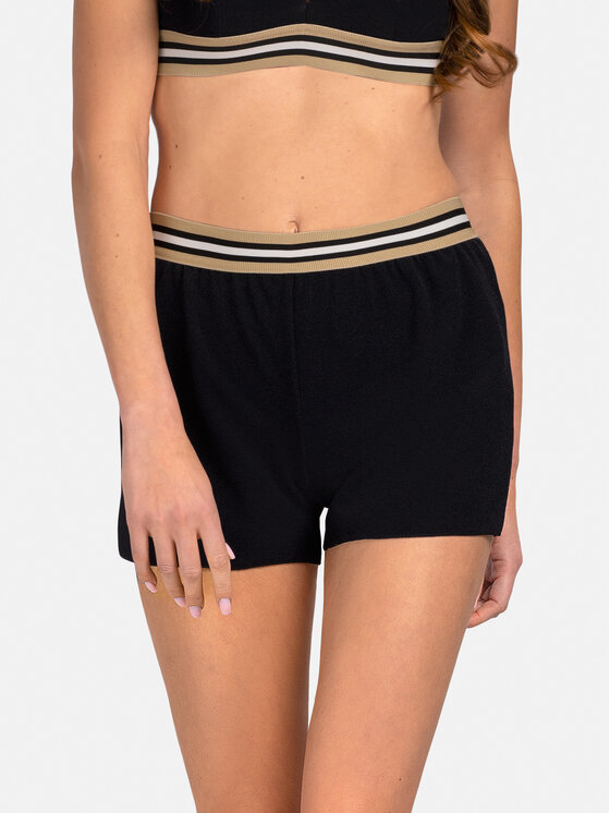Miss Lou Miss Lou Shorts da mare O-AB1-CZ Nero