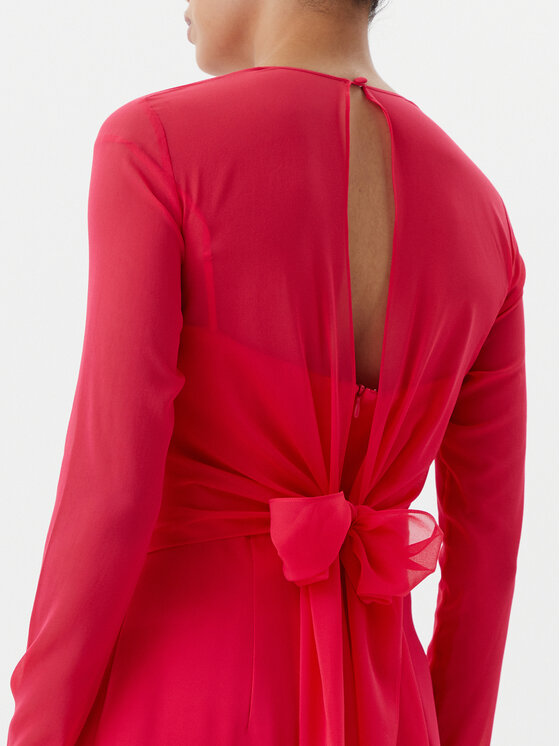 Luisa Spagnoli Luisa Spagnoli Koktel haljina Protocollo 541709 Crvena Regular Fit