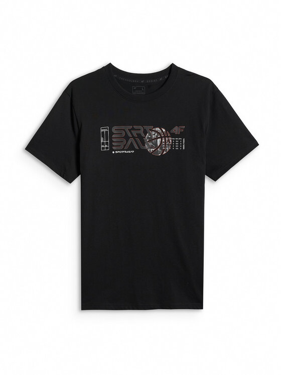 4F 4F T-Shirt ESSENTIAL 2 Czarny Regular Fit
