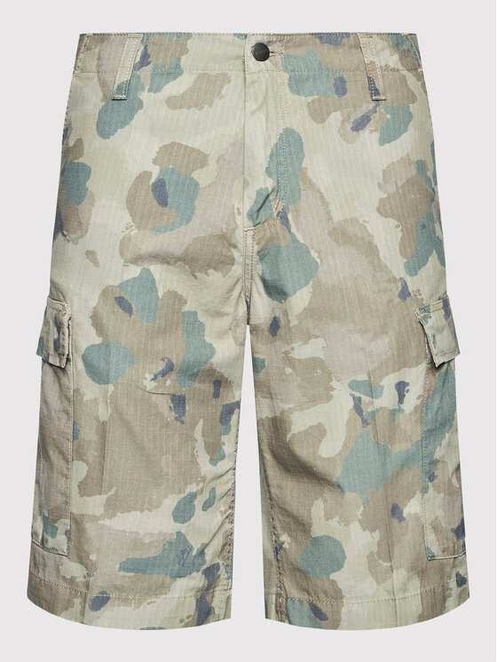 Carhartt WIP Carhartt WIP Šortky z materiálu Cargo I015999 Zelená Regular Fit