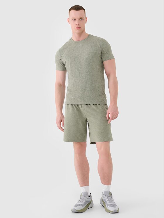 4F 4F Funkčné tričko 4FWSS25TFTSM1344-44M Zelená Regular Fit