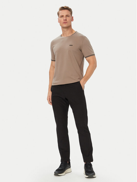 BOSS BOSS Tričko Taul 50521245 Tmavo béžová Regular Fit